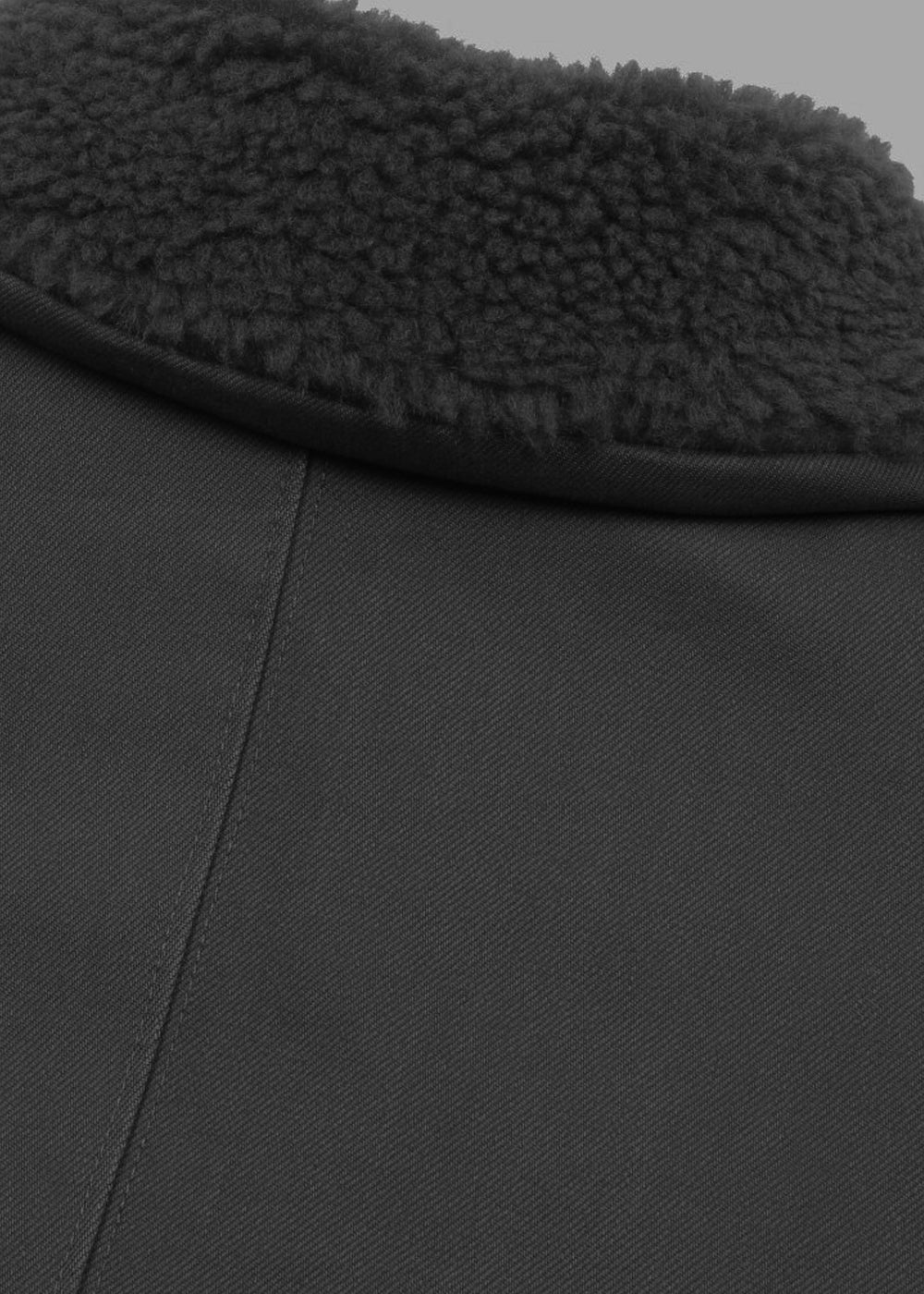 SHEARLING COLLAR BANDING JACKET_BROWN