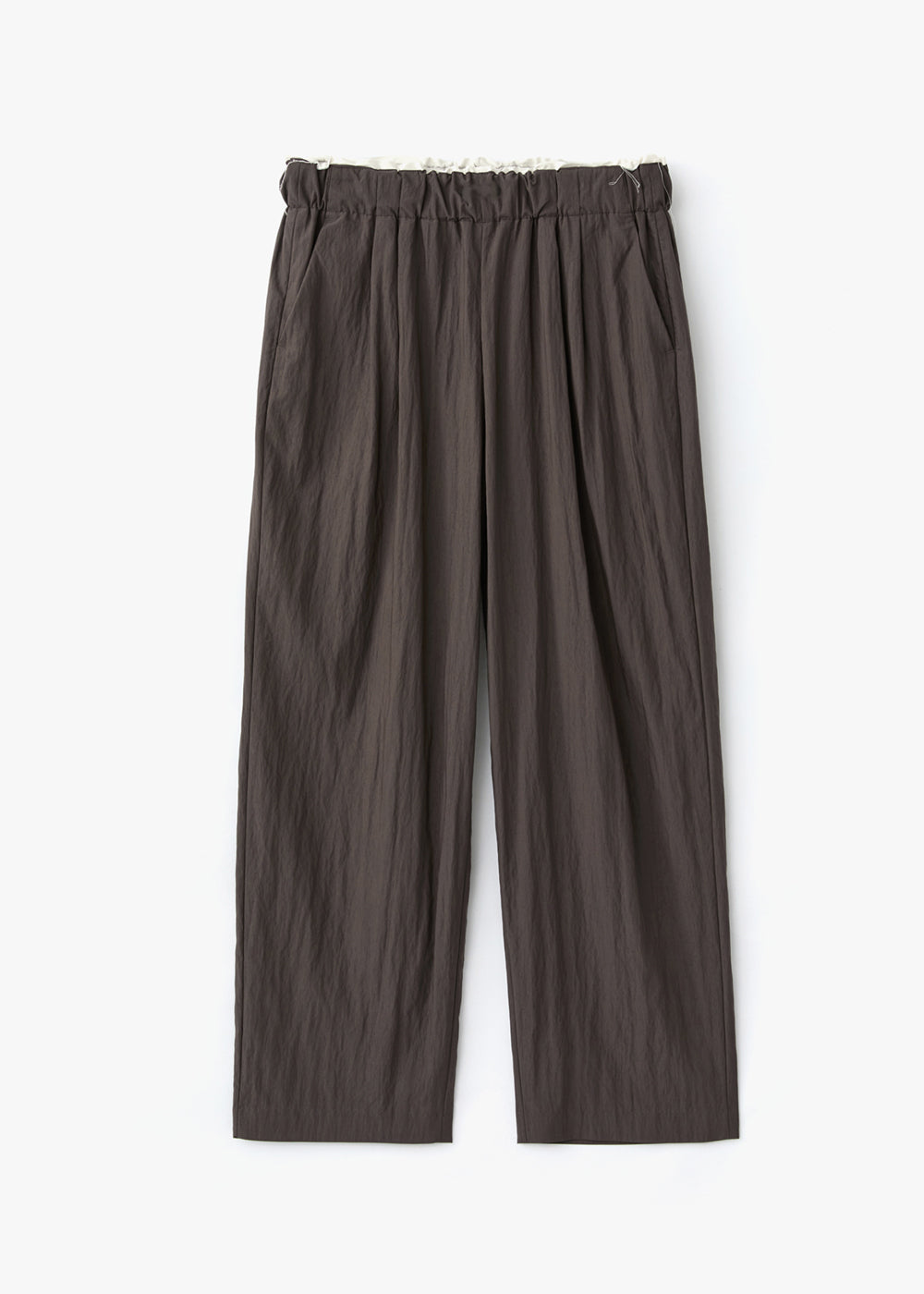 WAIST CUT-OFF PANTS_BROWN