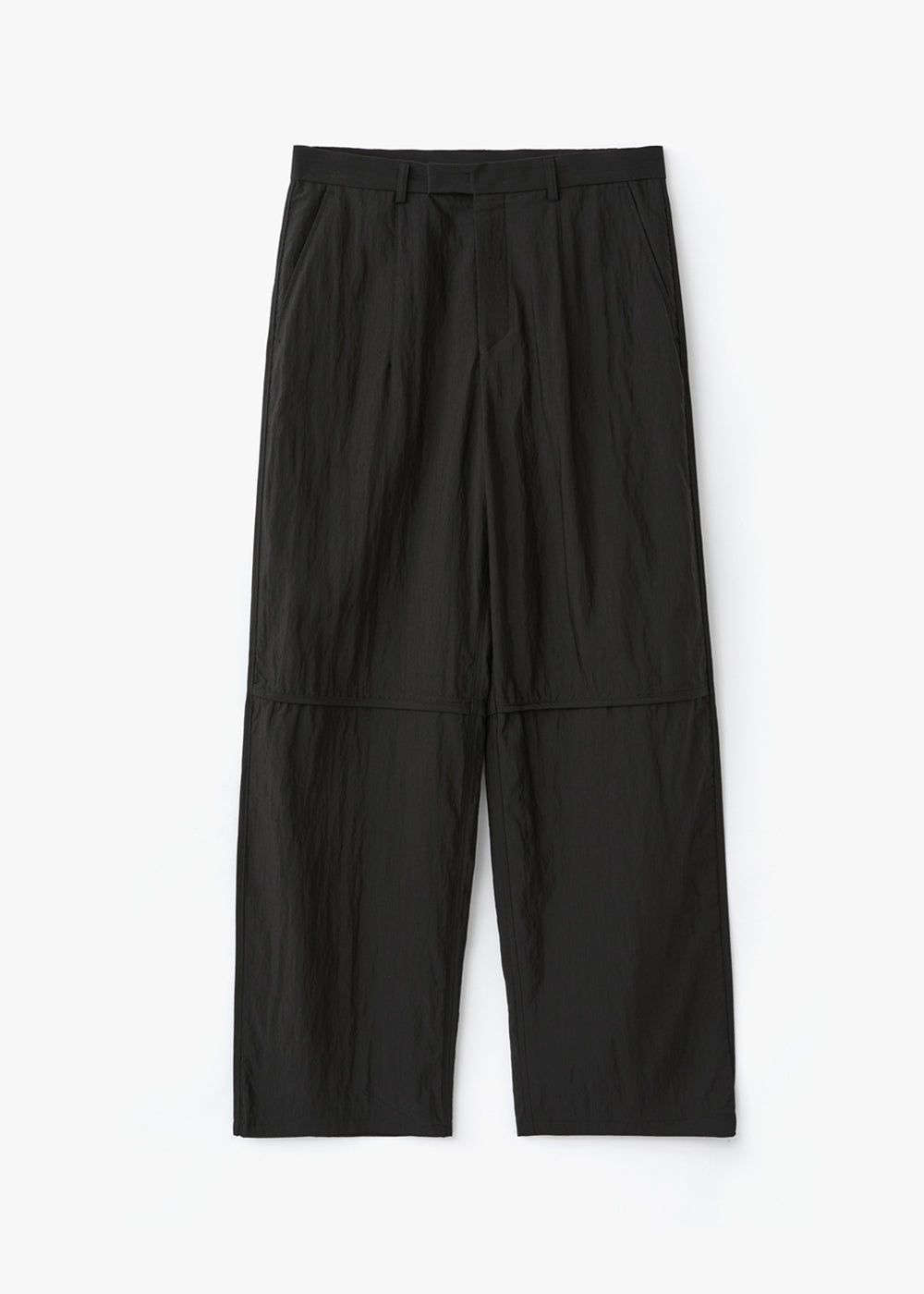CUT POINTED SLACKS_BLACK