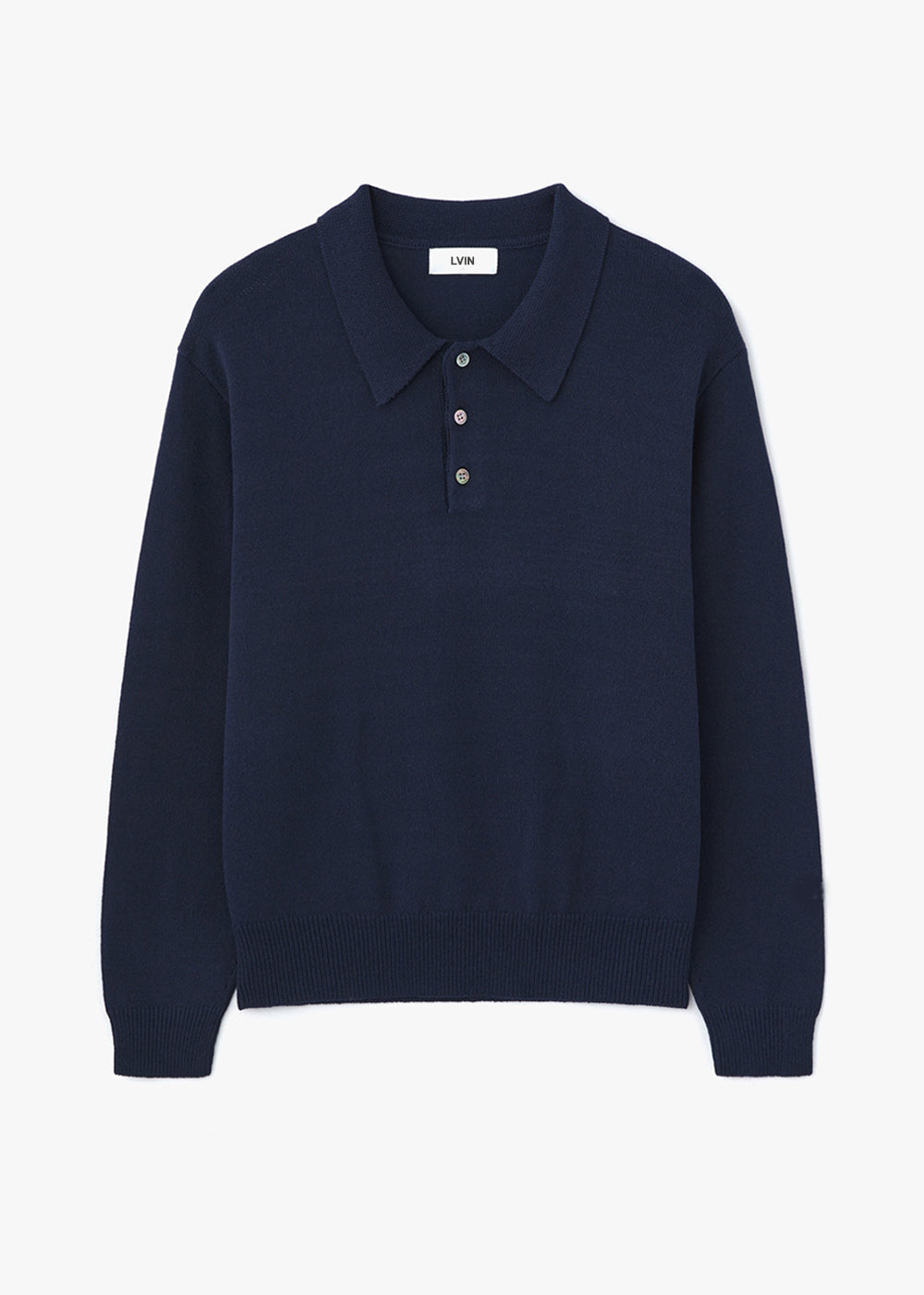 HERA KNITTING COLLAR TOP_NAVY
