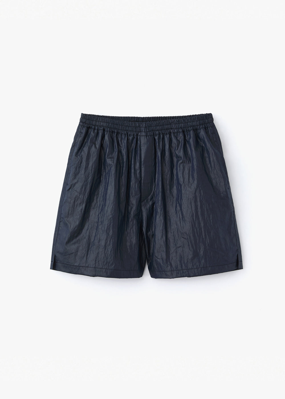 SHINY COATING SHORT PANTS_NAVY