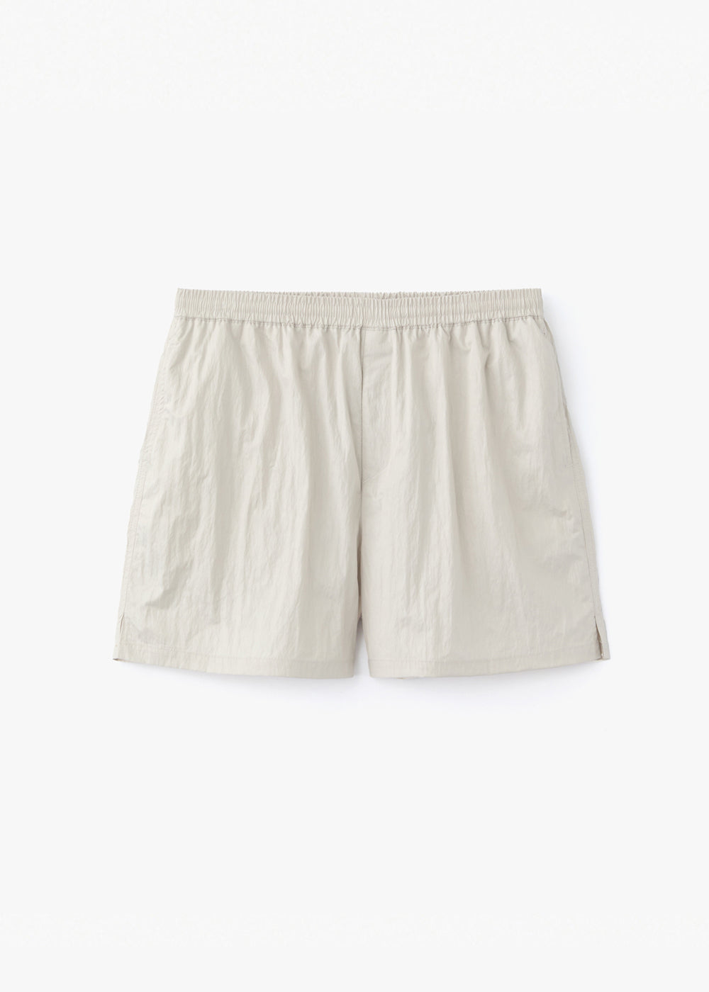 SHINY COATING SHORT PANTS_LIGHT BEIGE