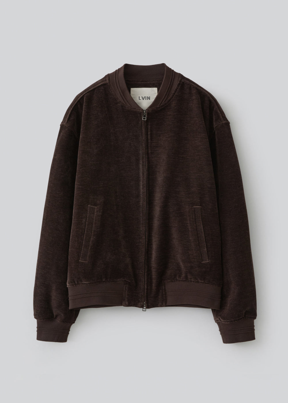 Mono Soft Bomber Blouson_ Brown