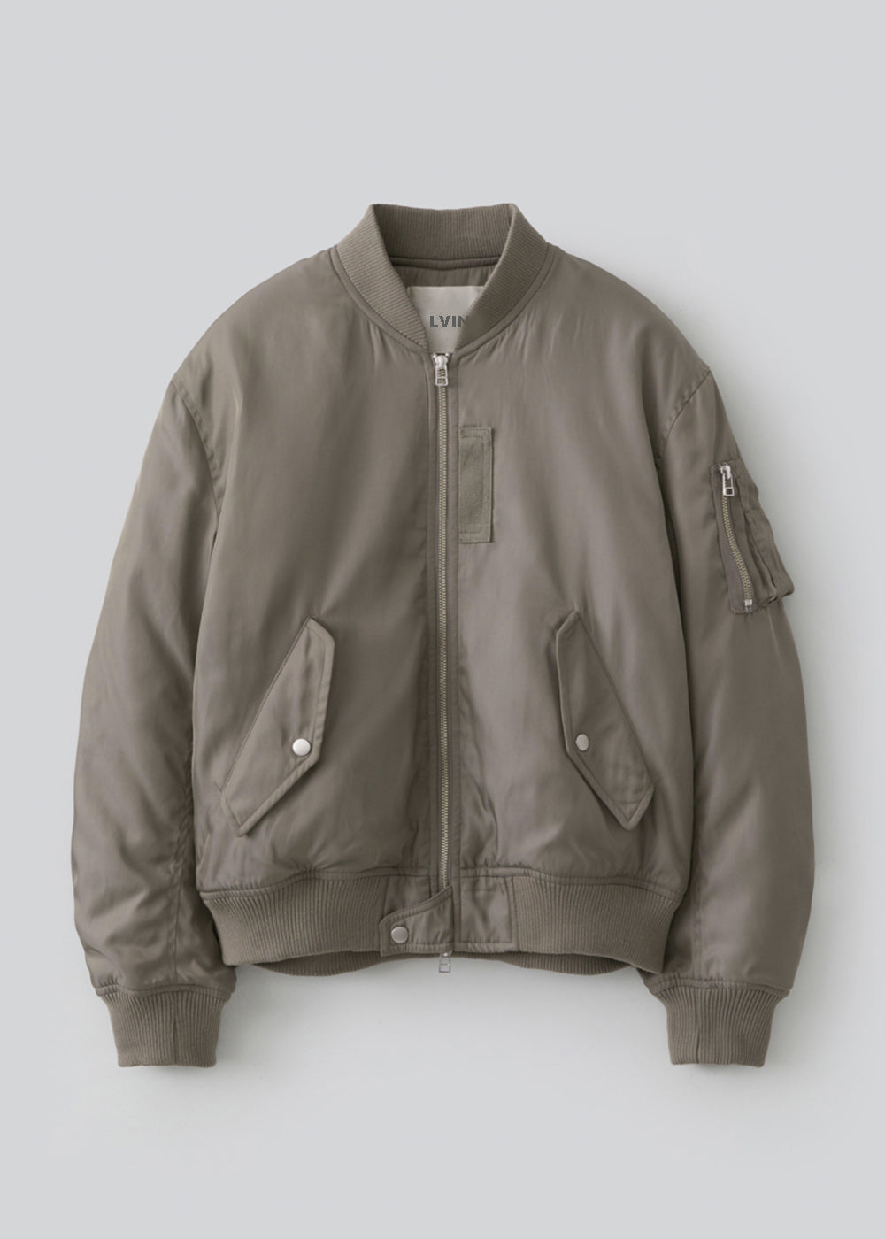Kyle Bomber Jacket_ Light Gray