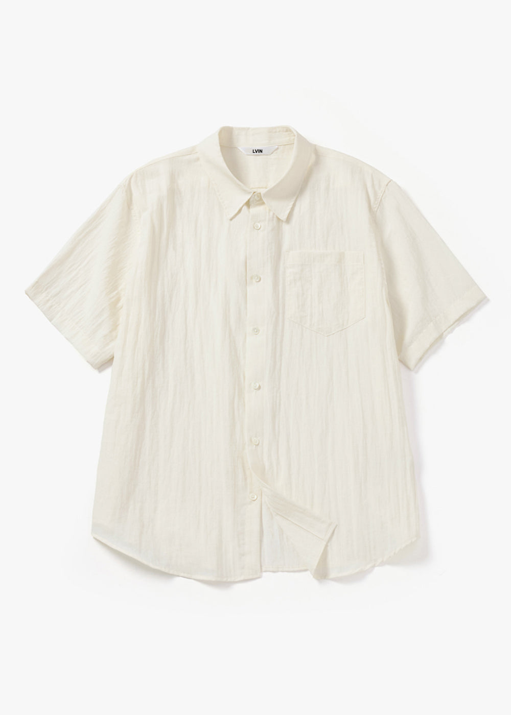 ORGANIC BAMBOO HALF SHIRT_IVORY