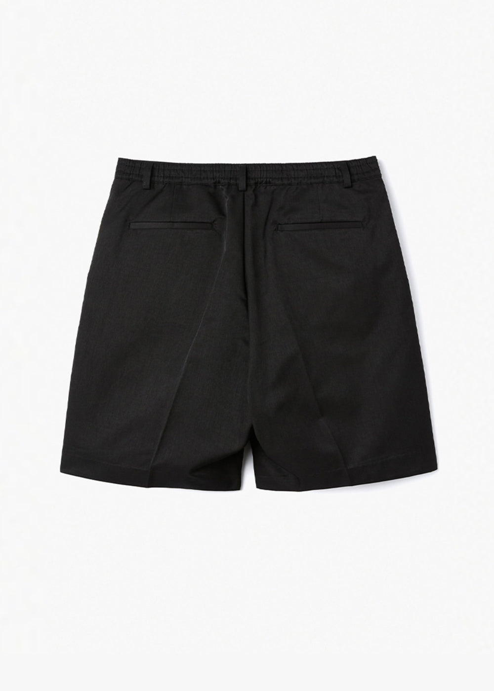 CLASSIC TWO TUCKED HALF SLACKS_BLACK