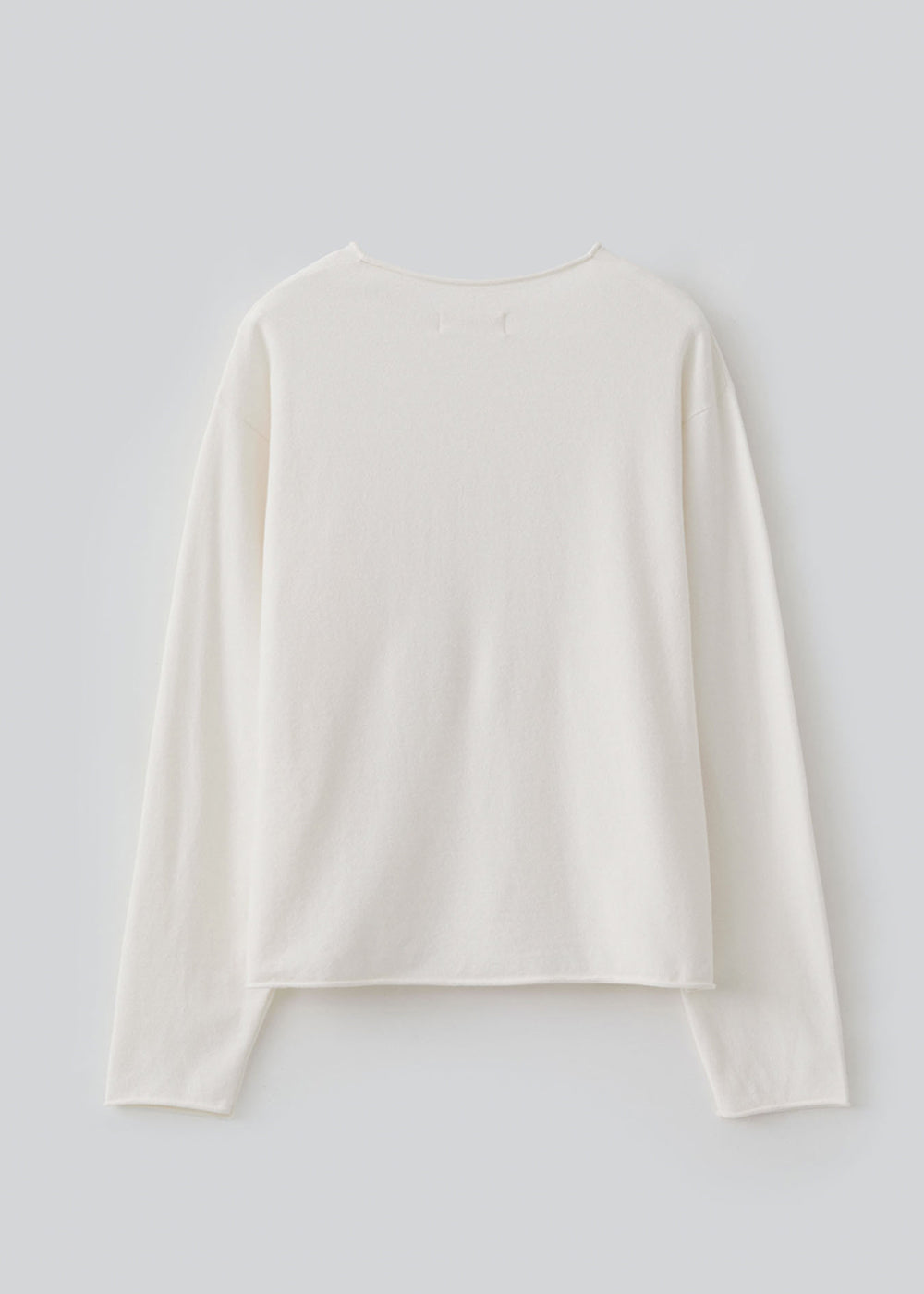 Single-Pocket Fine Pullover_ Ivory