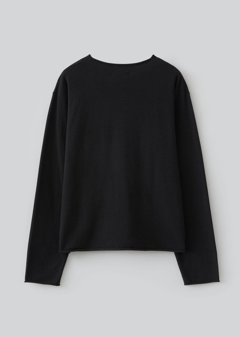 Single-Pocket Fine Pullover_ Black