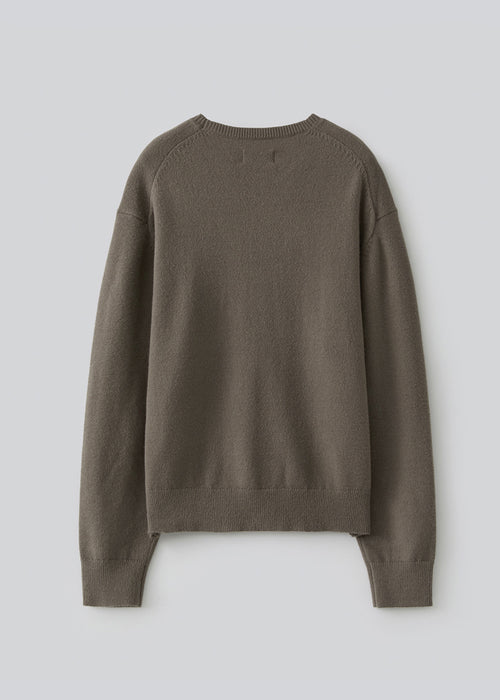 Avenne Buttoned Wool Sweater_ Mocha