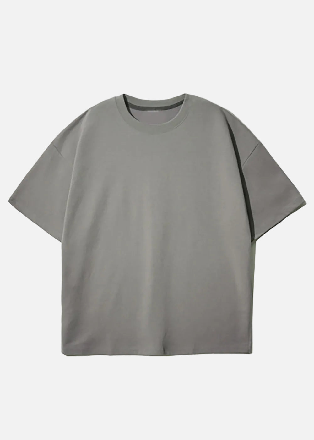 DOUBLE COTTON SHORT SLEEVE T_DARK GREY