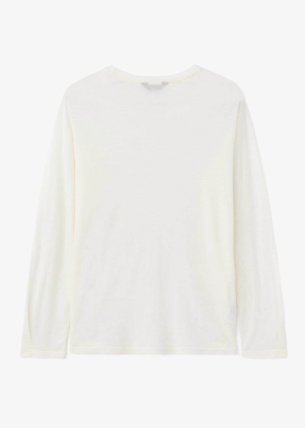 WOOL BLEND LONG SLEEVE T_IVORY
