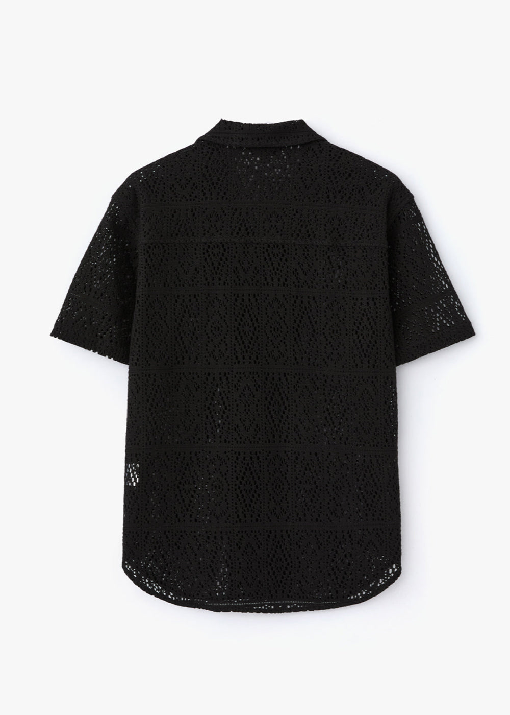 EXOTIC CROCHET SHIRT_BLACK