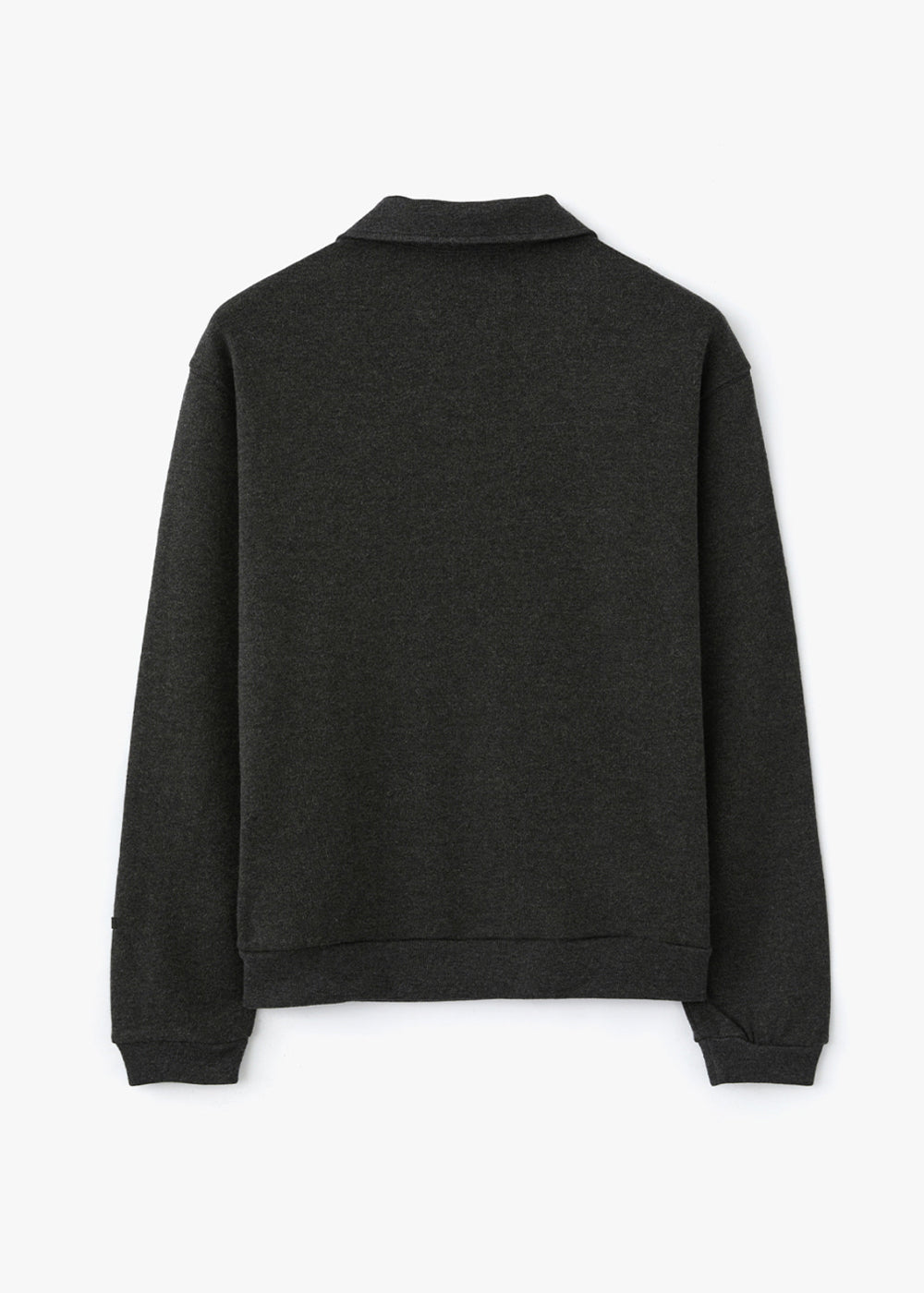 ANGORA COTTON COLLAR TOP_CHARCOAL