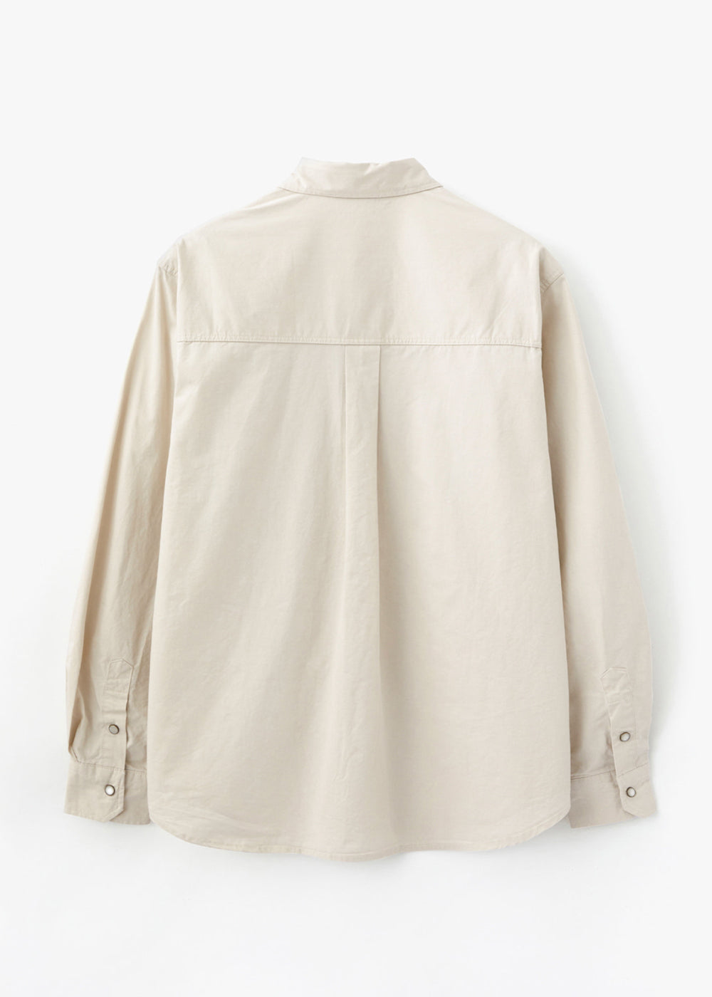 COTTON LONG SLEEVE WESTERN SHIRT_CREAM