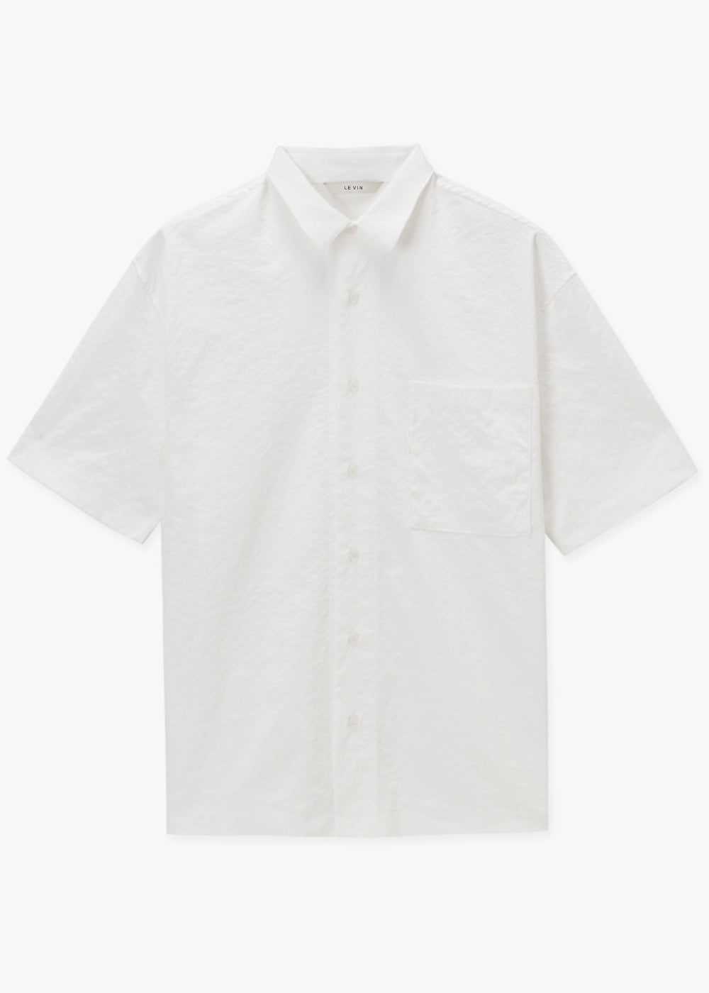 SEERSUCKER HALF SLEEVE SHIRTS_WHITE