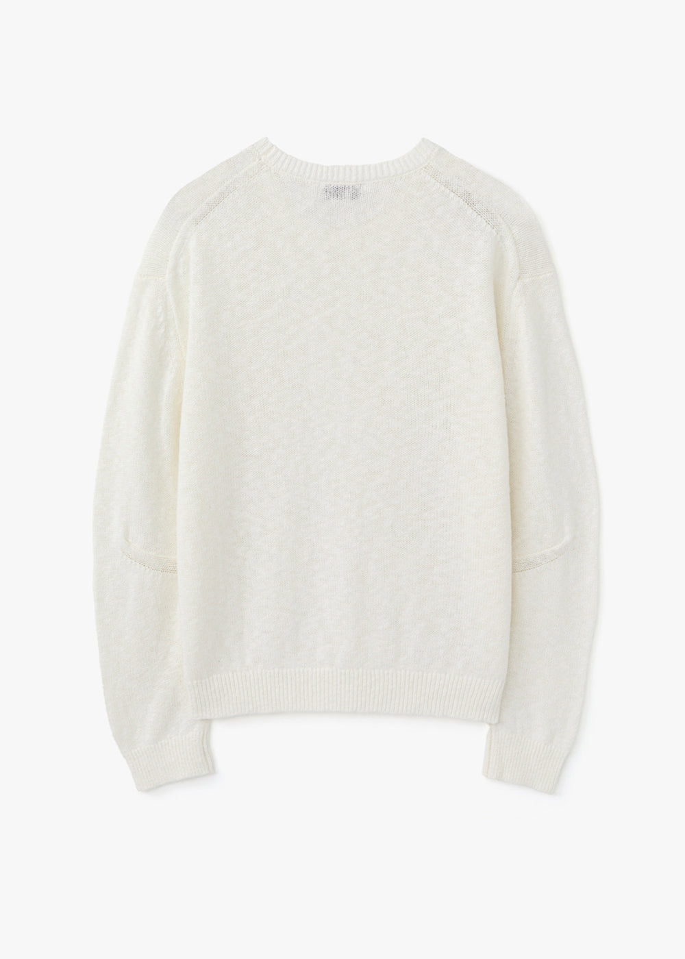 PIN-TUCK COTTON SWEATER_IVORY
