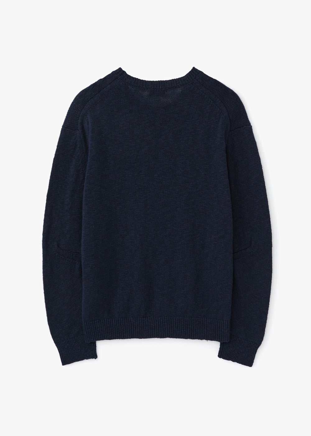 PIN-TUCK COTTON SWEATER_NAVY