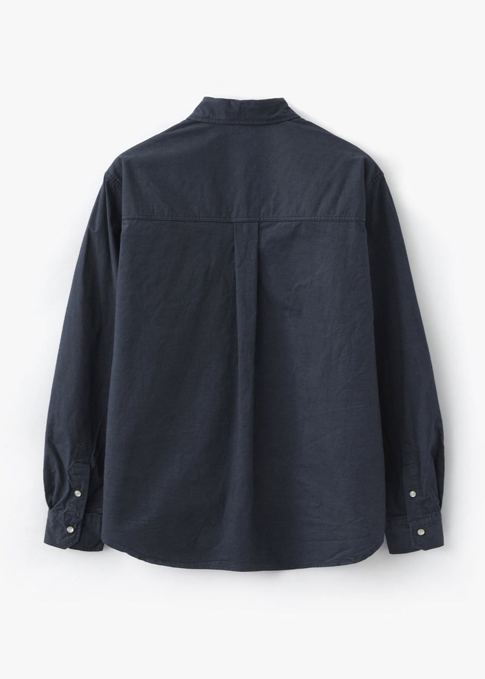 COTTON LONG SLEEVE WESTERN SHIRT_NAVY