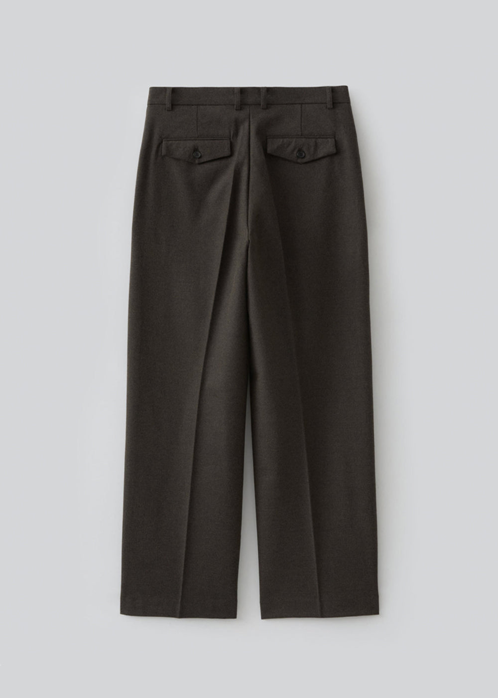 Tailored Single-Tuck Wool Trousers_ Brown