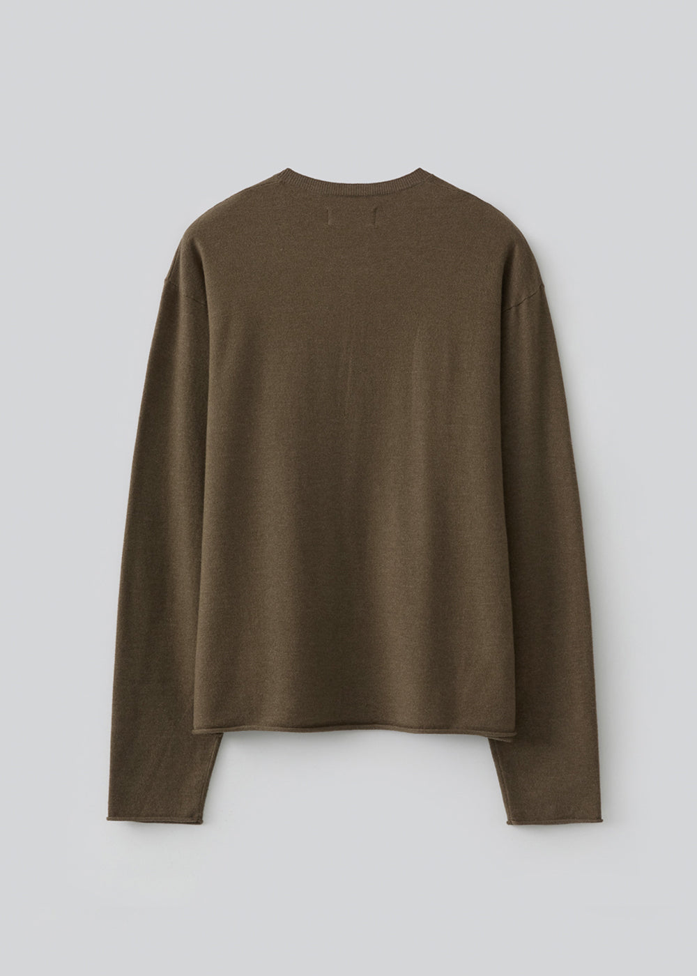 Rolled-Edge Henley Knit_ Brown