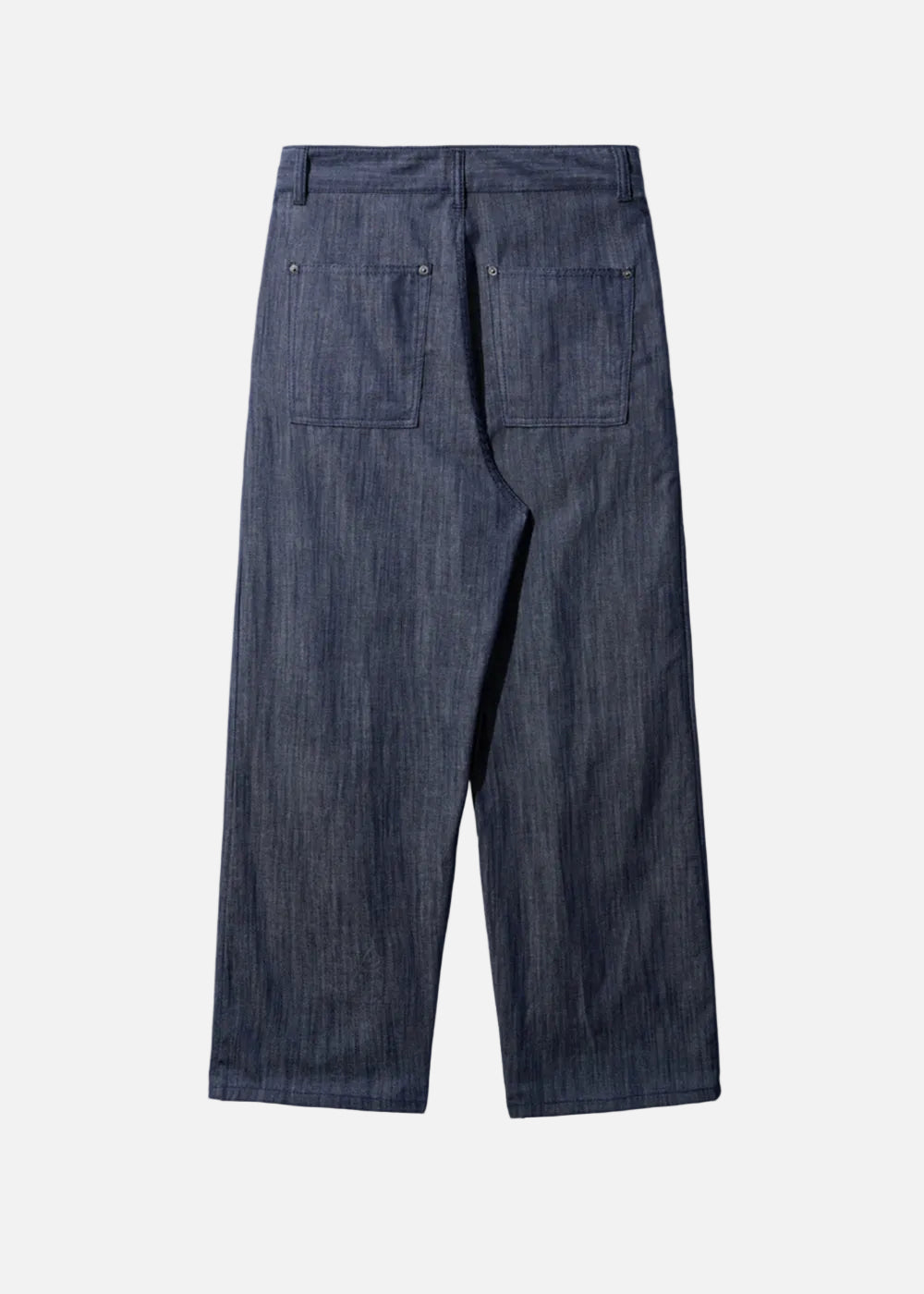 SLUB DENIM PIN TUCKED PANTS_BLUE