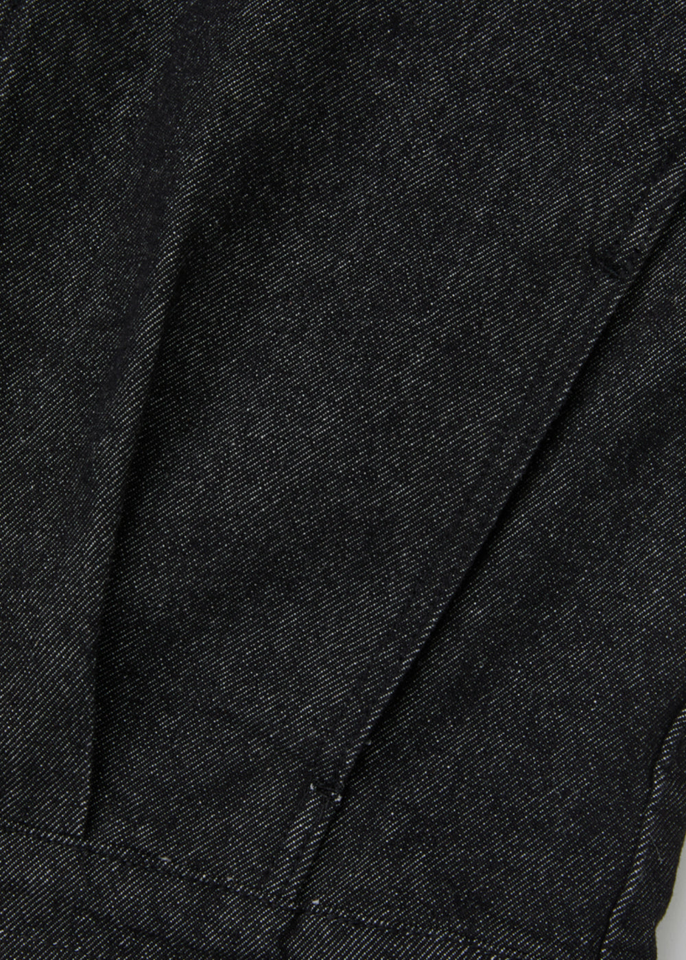 Pleats Denim Worker Jacket_Black