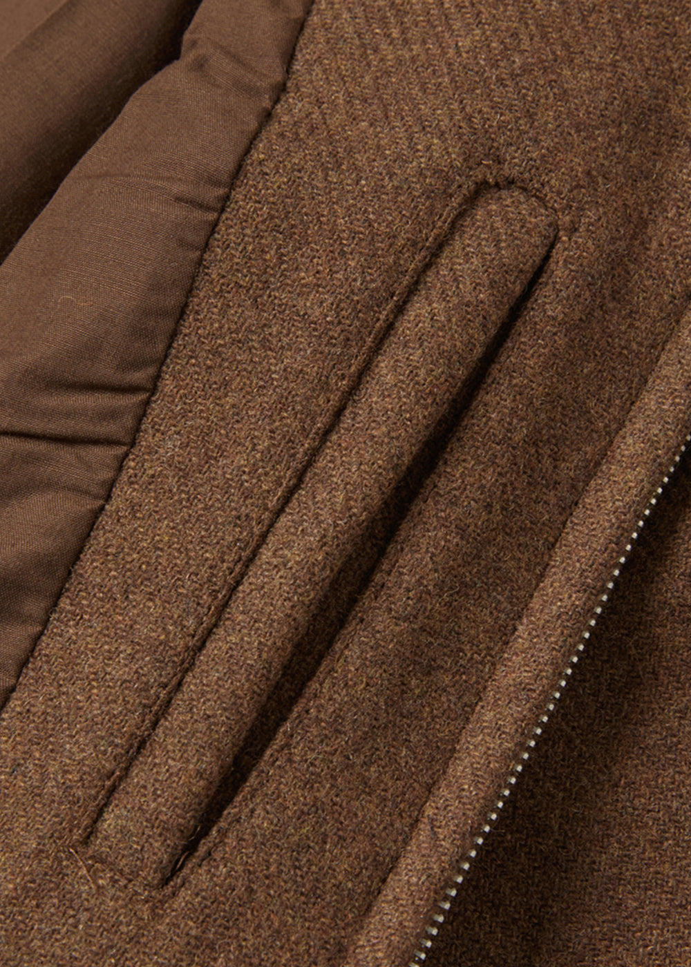 BACK-TAP POINTED WOOL JACKET_BROWN