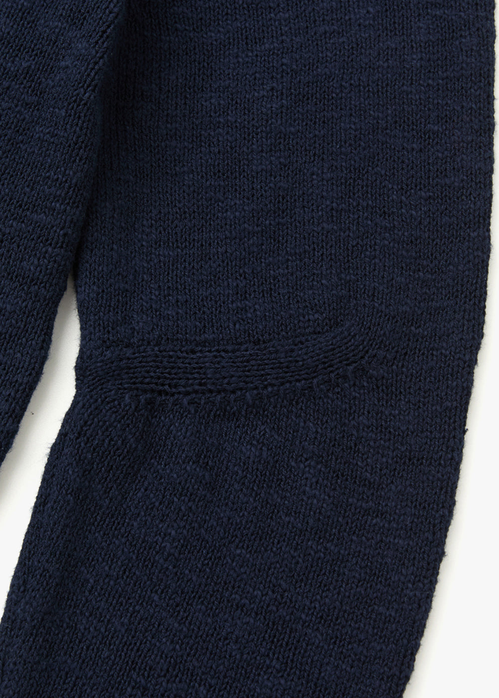PIN-TUCK COTTON SWEATER_NAVY