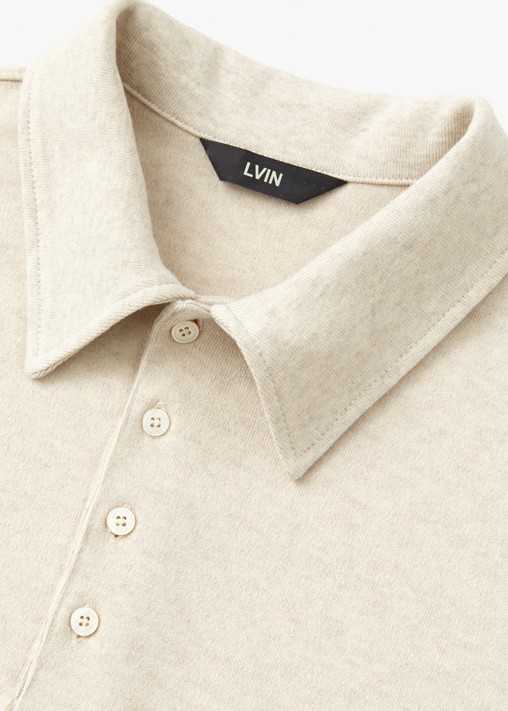 ANGORA COTTON COLLAR TOP_LIGHT BEIGE