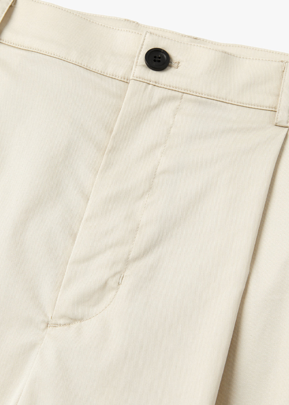TWO PIN-TUCKED HALF PANTS_CREAM