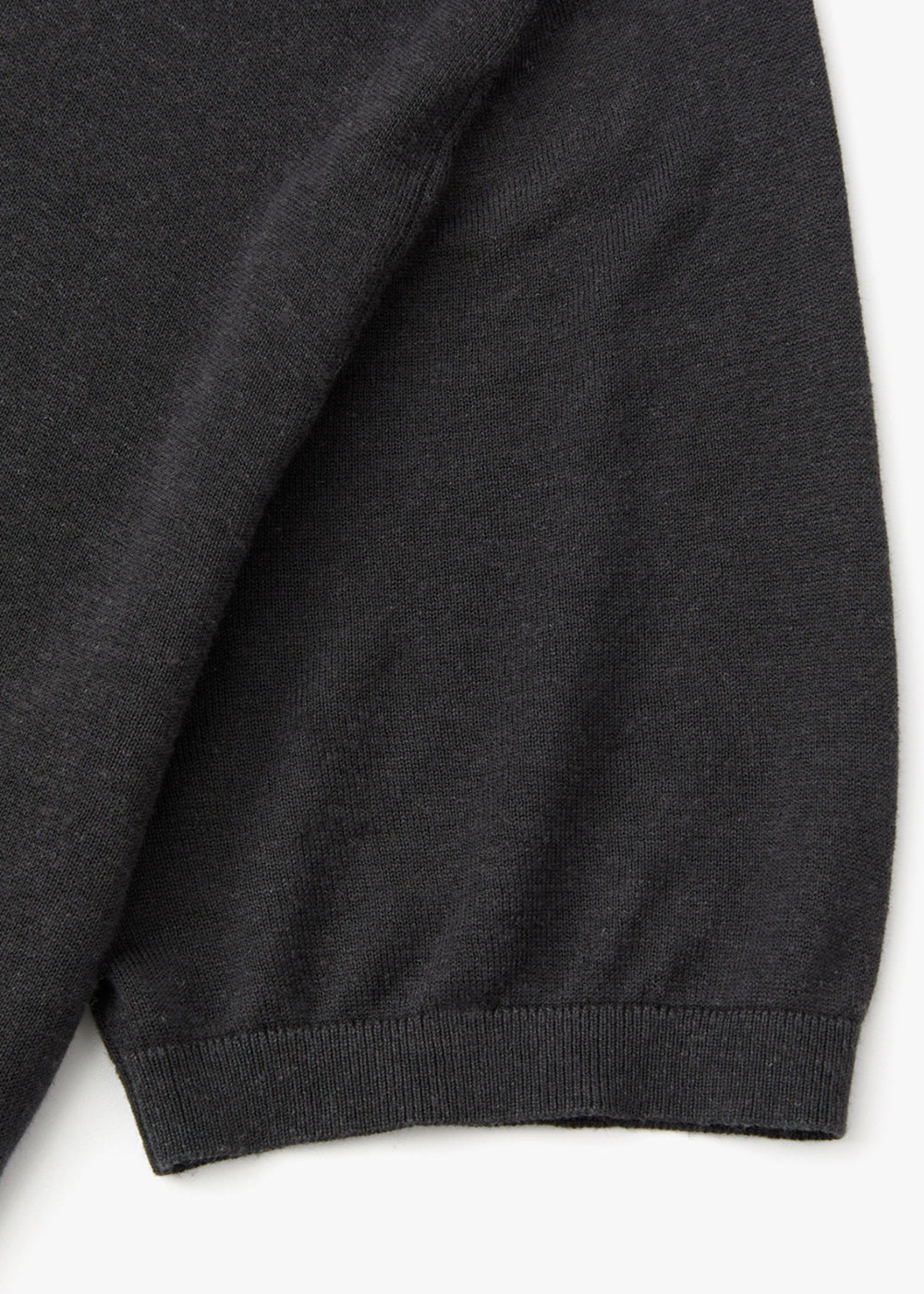 LINEN KNITTED POLO SHIRT_CHARCOAL
