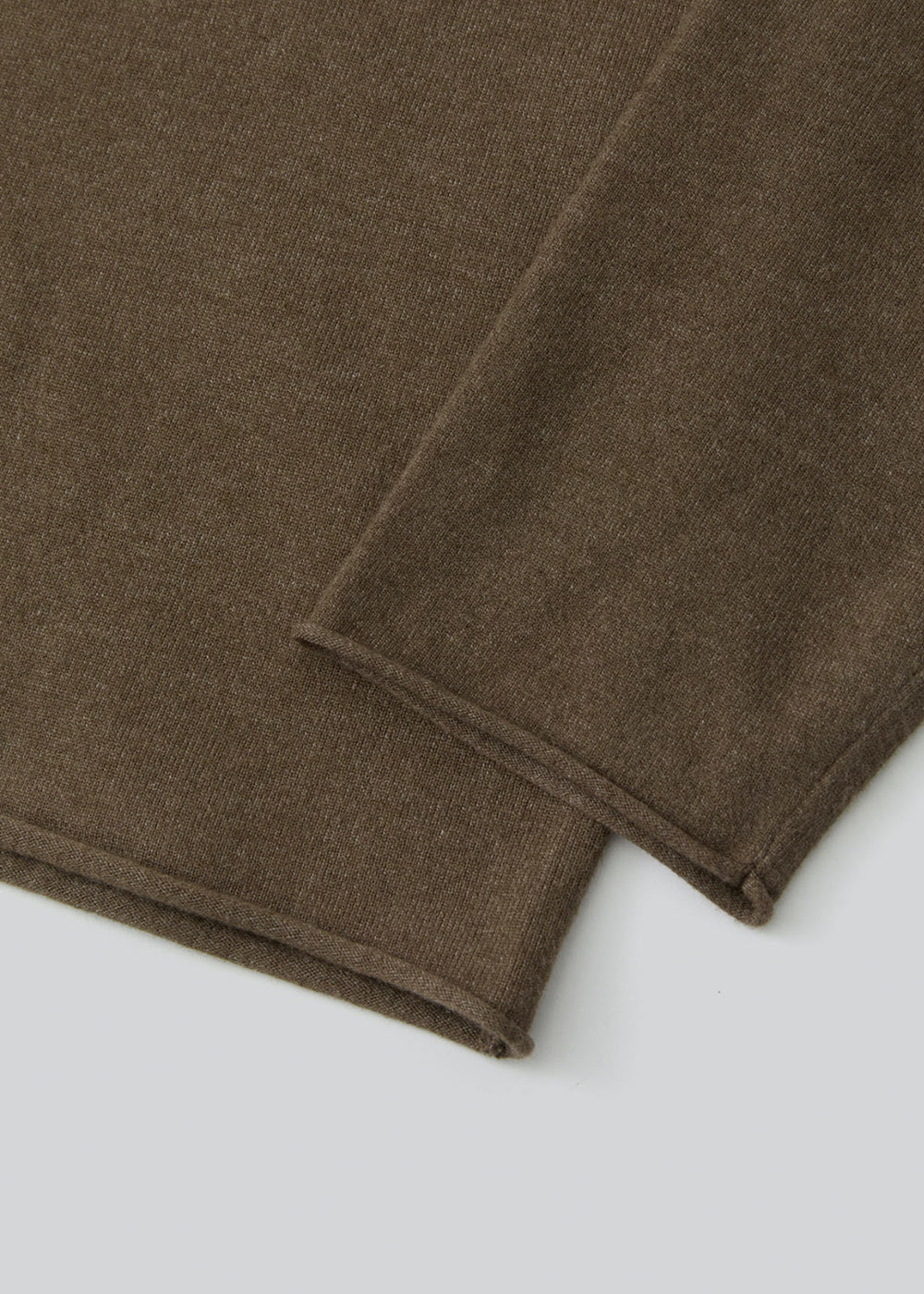 Rolled-Edge Henley Knit_ Brown