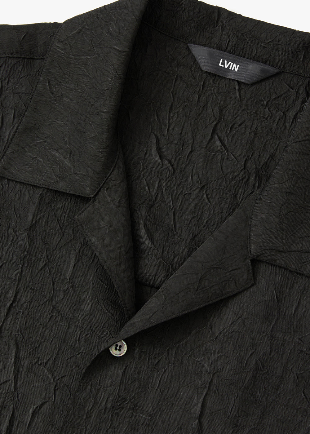 CRINKLE TEXTURED SHIRT_BLACK