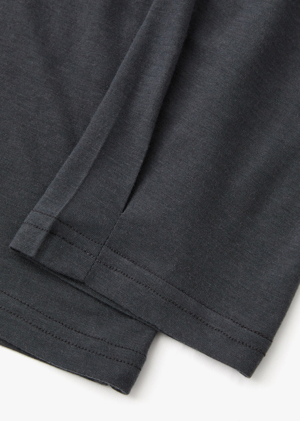 WOOL BLEND LONG SLEEVE T_CHARCOAL