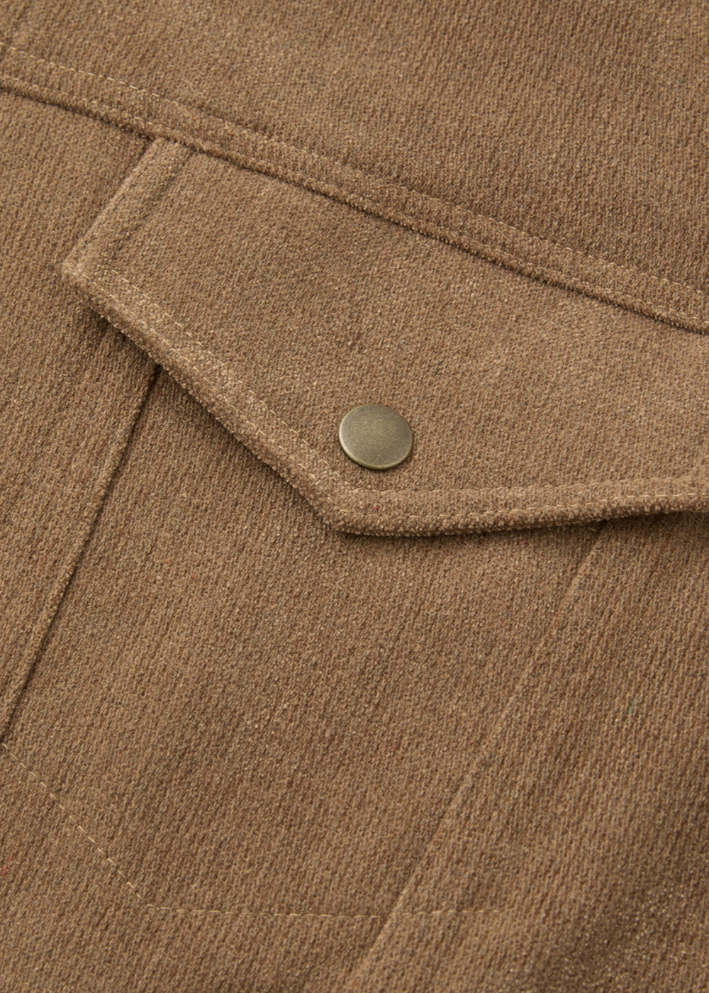 CORDUROY SNAP BUTTON JACKET_BROWN
