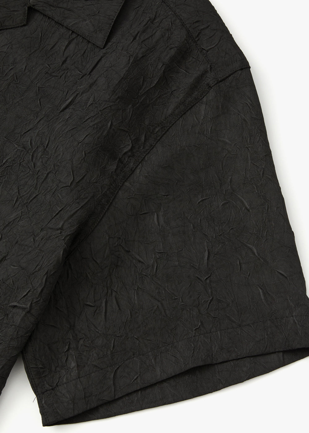 CRINKLE TEXTURED SHIRT_BLACK