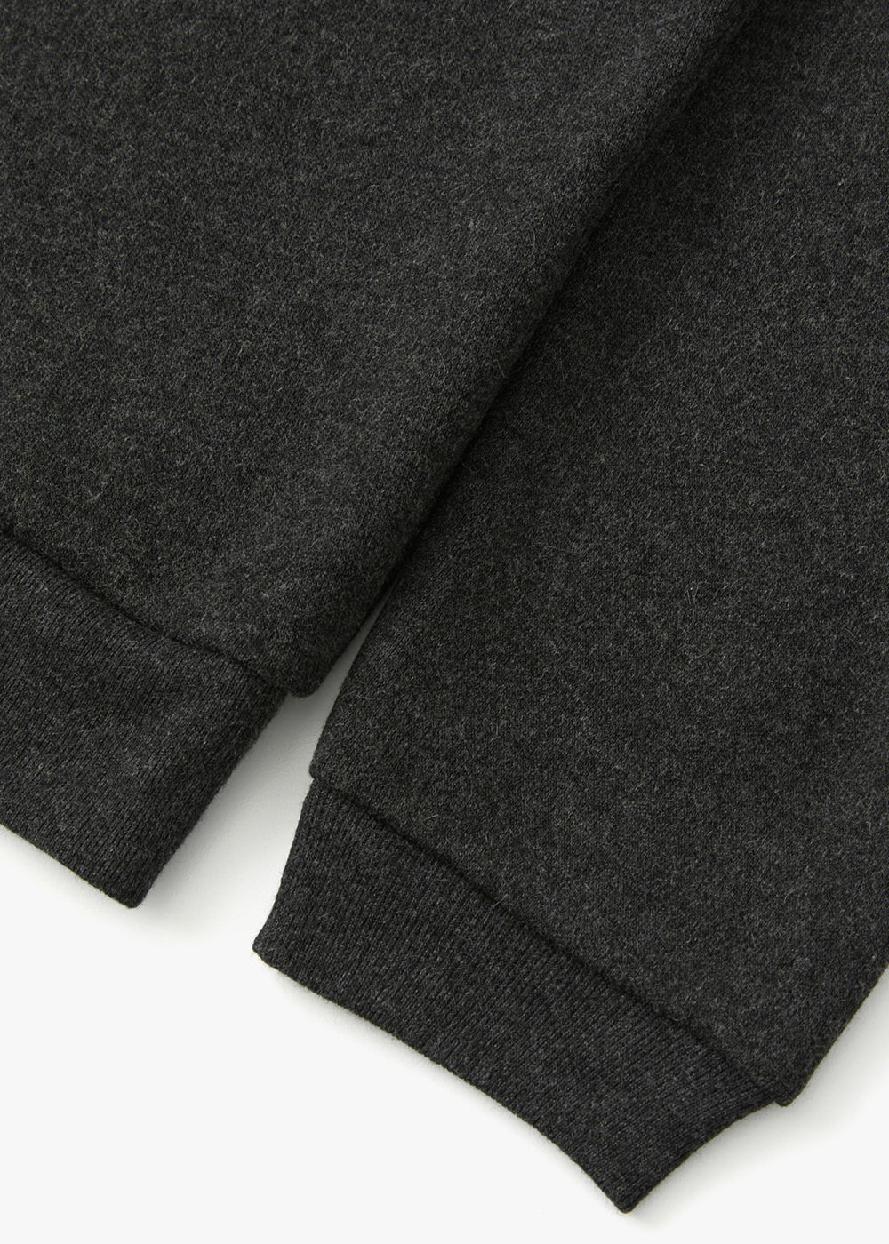 ANGORA COTTON COLLAR TOP_CHARCOAL