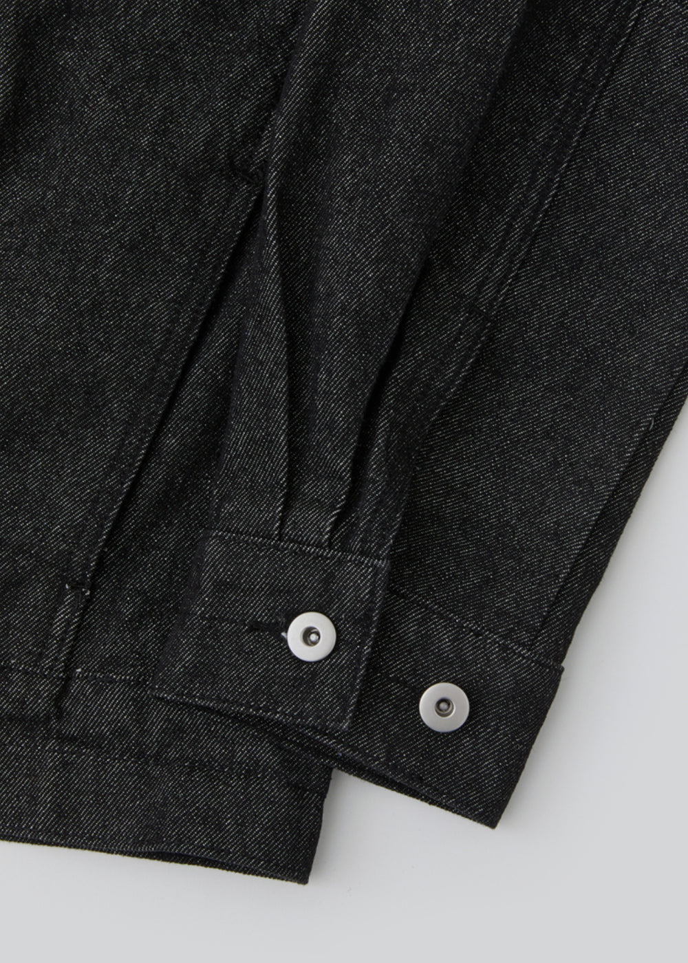 Pleats Denim Worker Jacket_Black