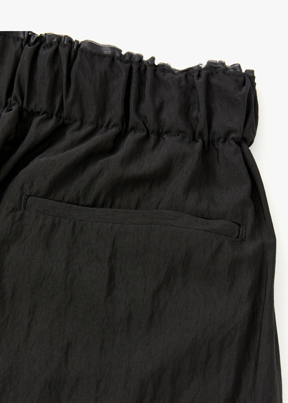 WAIST CUT-OFF PANTS_BLACK