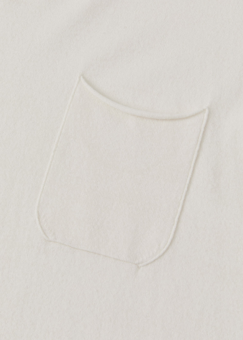 Single-Pocket Fine Pullover_ Ivory