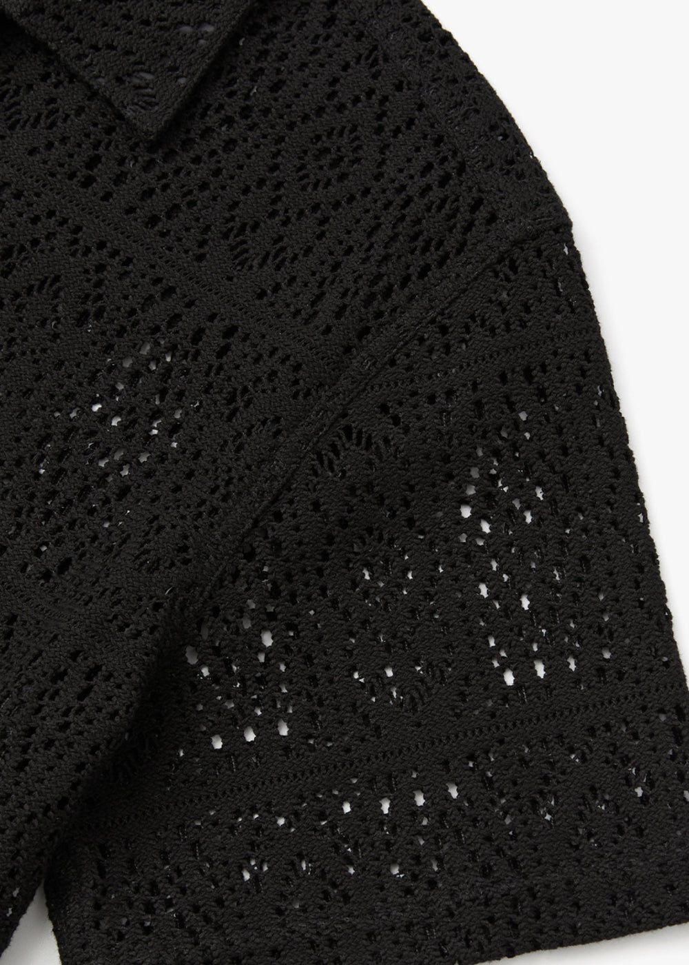 EXOTIC CROCHET SHIRT_BLACK