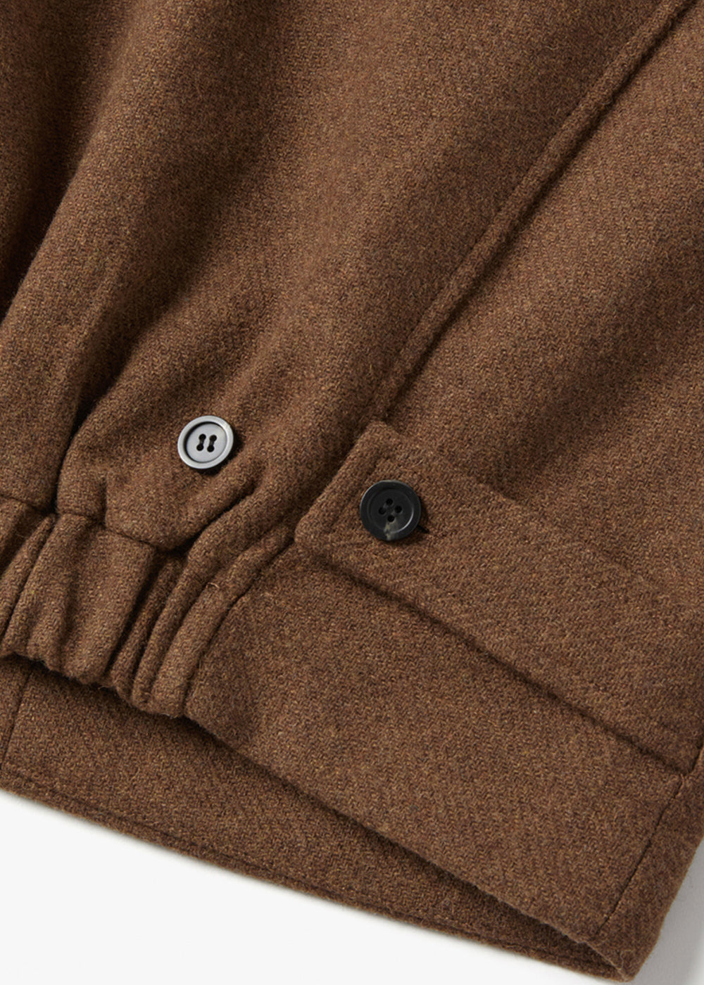 BACK-TAP POINTED WOOL JACKET_BROWN