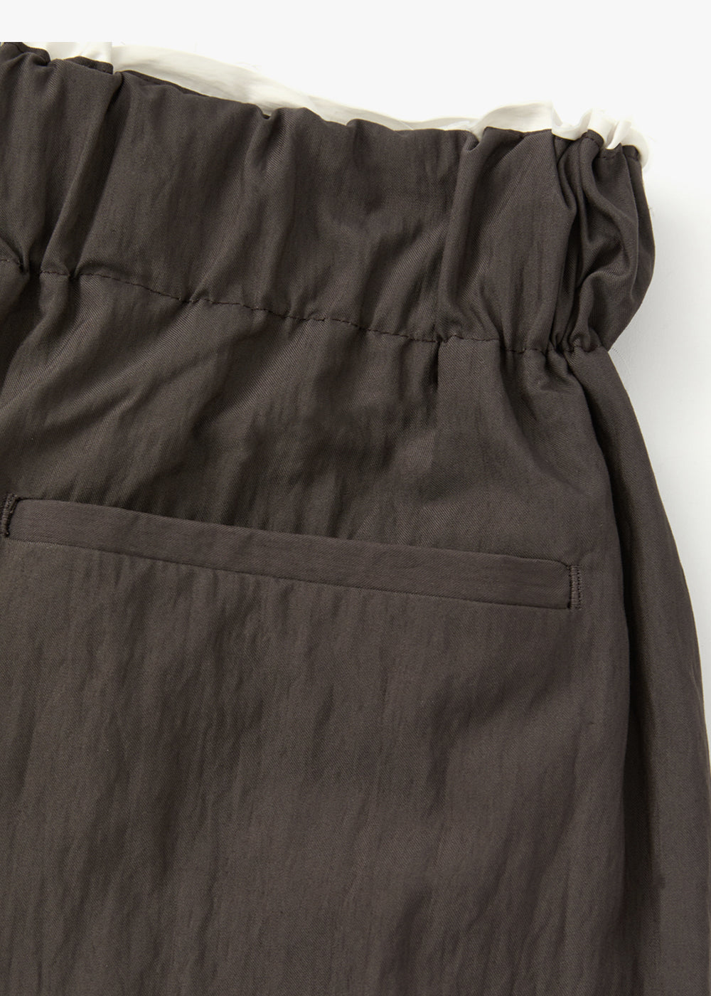 WAIST CUT-OFF PANTS_BROWN