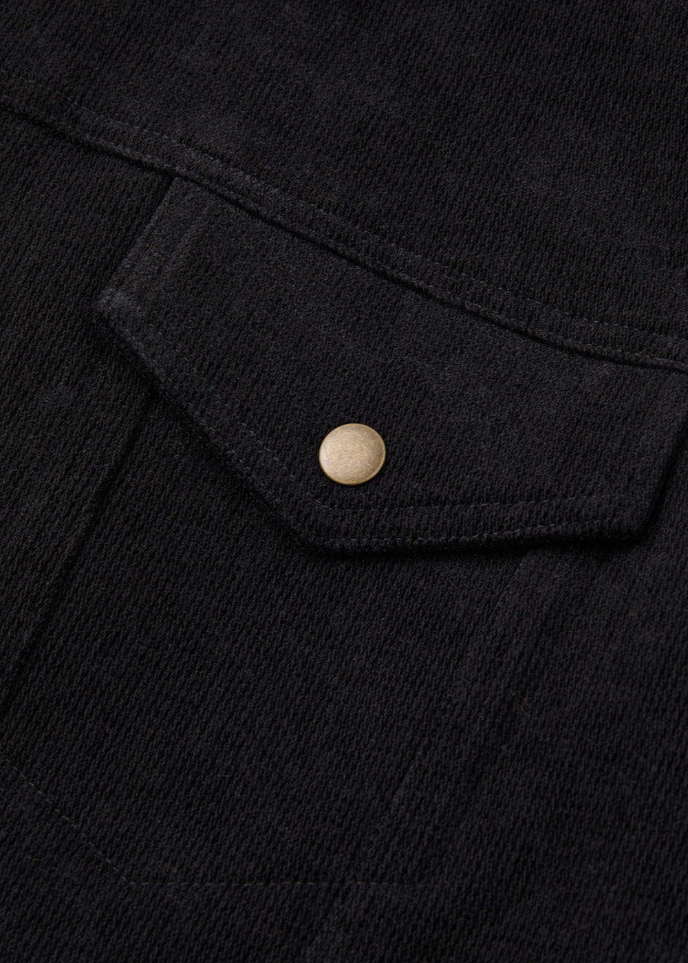 CORDUROY SNAP BUTTON JACKET_BLACK