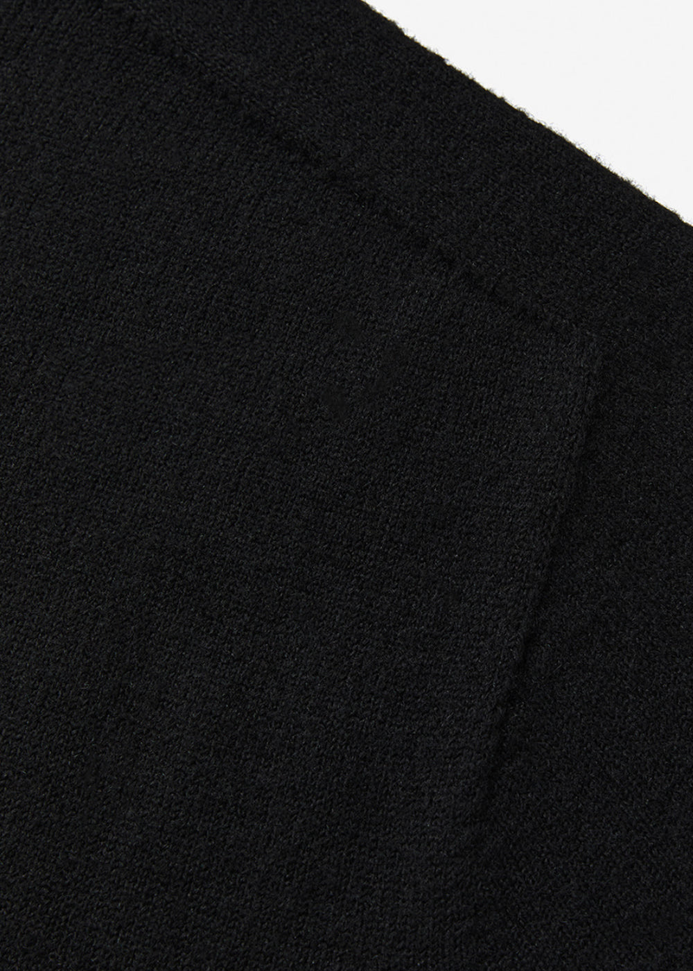 WHOLEGARMENT WOOL ROUND SWEATER_BLACK
