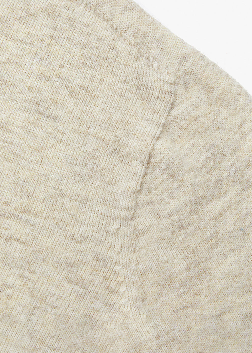 WHOLEGARMENT WOOL ROUND SWEATER_OATMEAL