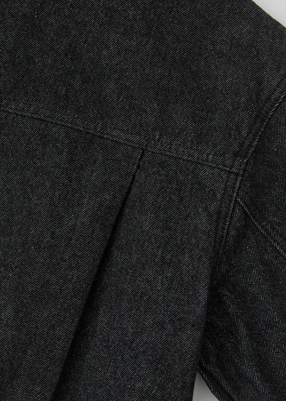 Pleats Denim Worker Jacket_Black
