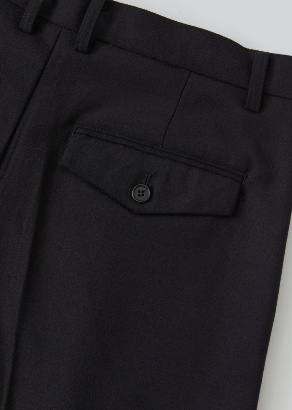 Tailored Single-Tuck Wool Trousers_ Black