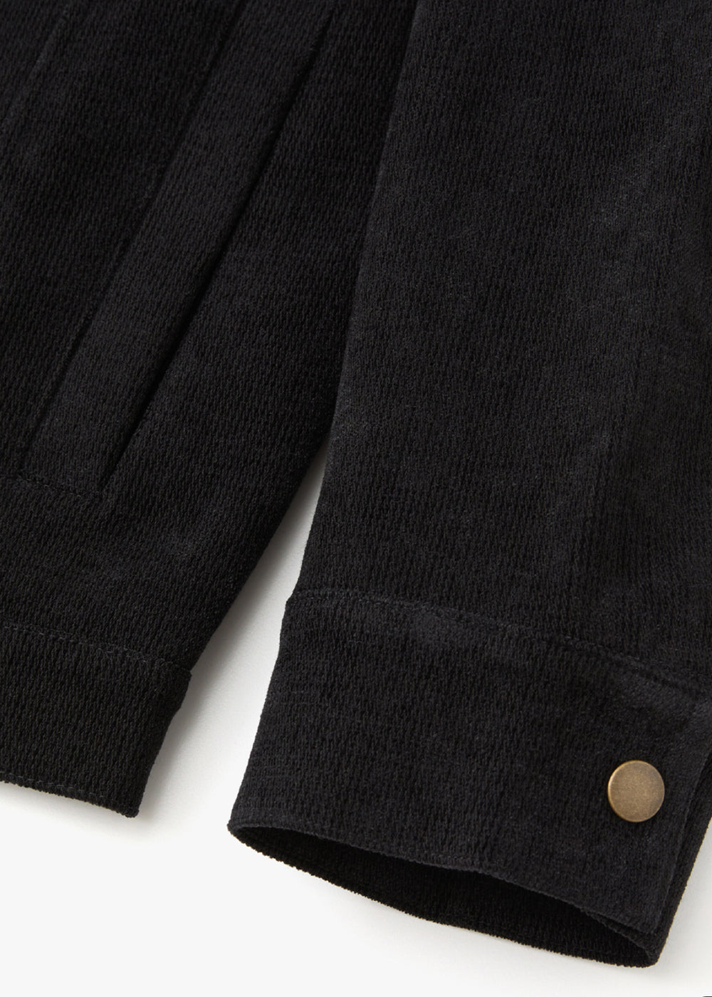 CORDUROY SNAP BUTTON JACKET_BLACK