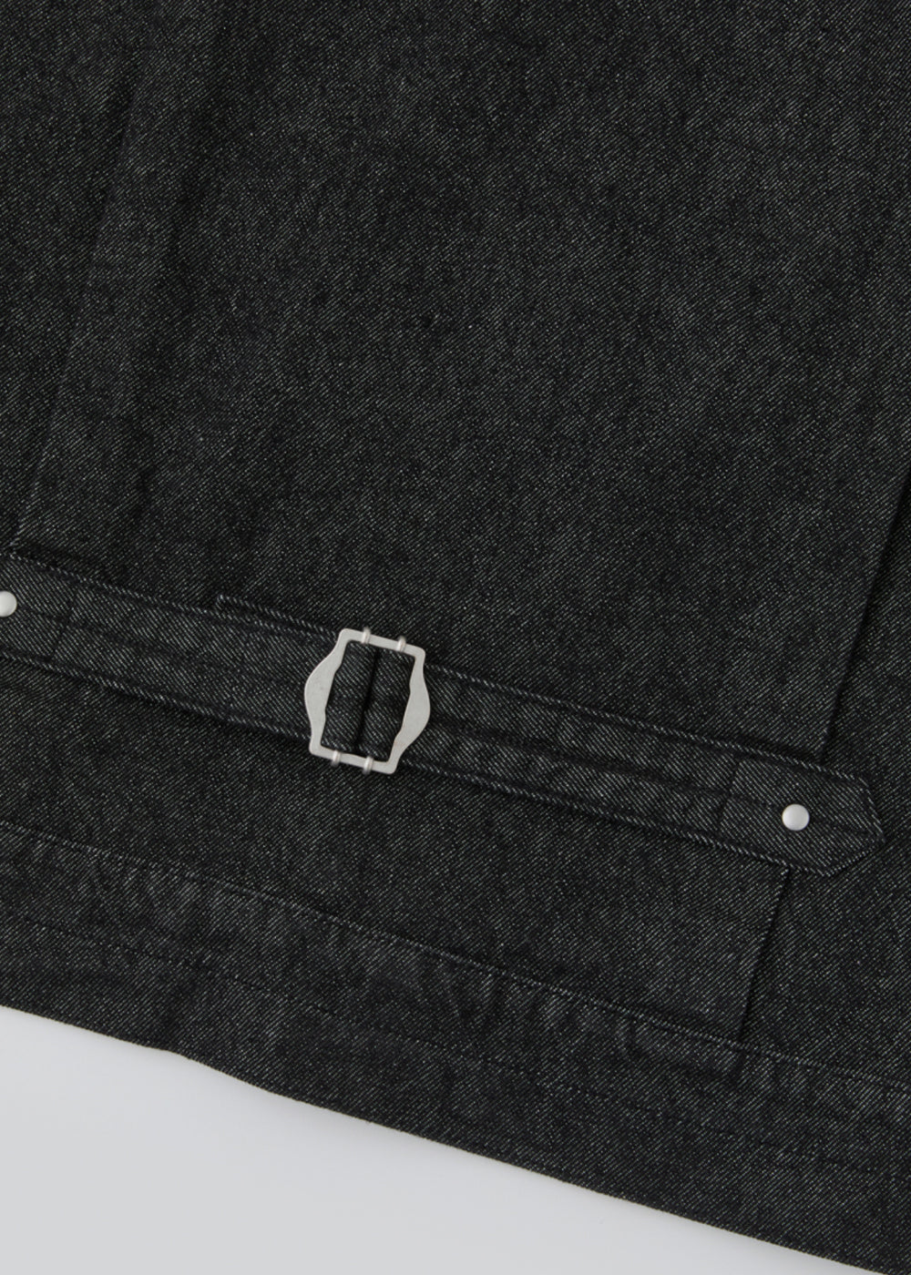 Pleats Denim Worker Jacket_Black